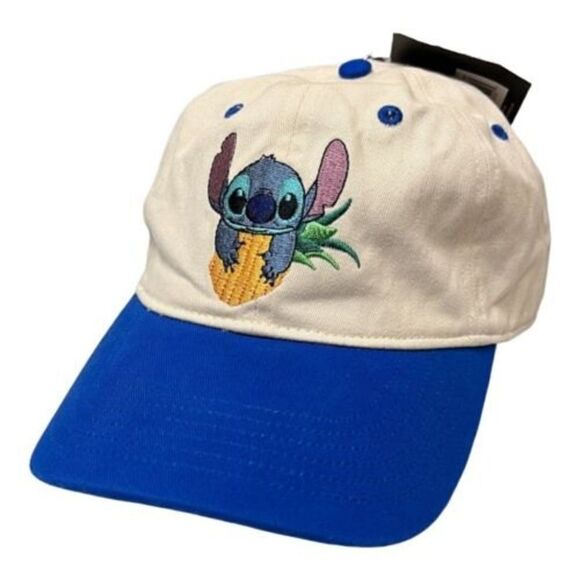 DISNEY Women’s LILO & STITCH Pineapple Hat Baseball Cap Hawaii Tropical Ohana - Picture 1 of 9